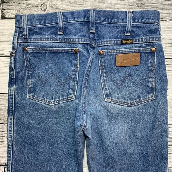 Wrangler Cowboy Cut Bootcut Blue Denim Jeans - Picture 5 of 11